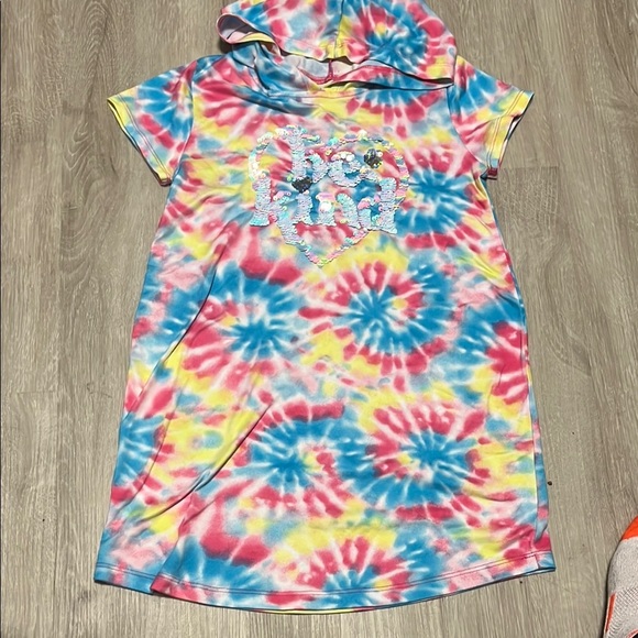 Tie-Dye Hooded Dress - Picture 1 of 1